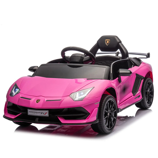 12V Lamborghini Kids Electric Ride On Sport Car W/ Remote Control - Pink