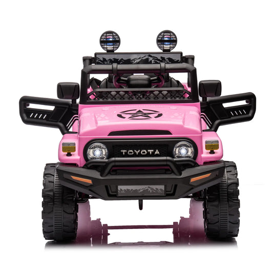 12V TOYOTA FJ Kids Electric Ride On SUV W/ Remote Control - Pink