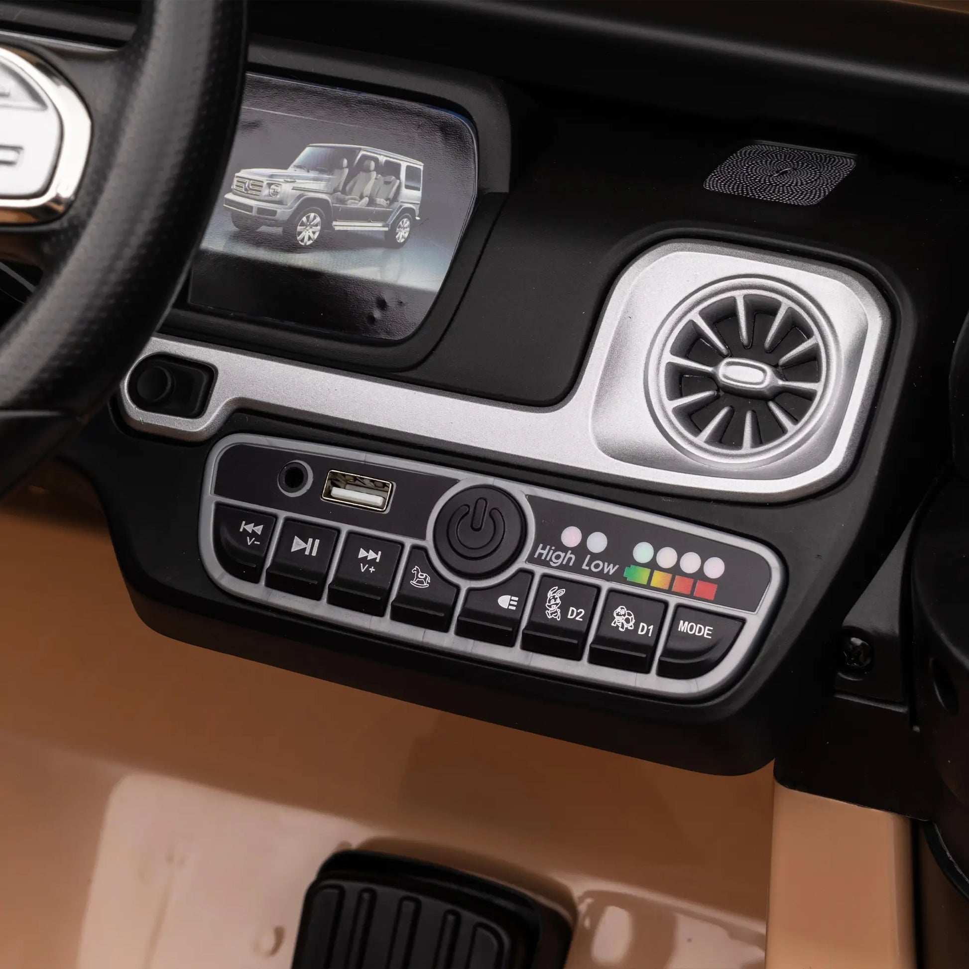 24V Benz G-Wagon Kids Electric Ride On SUV W/ Remote Control - Gold
