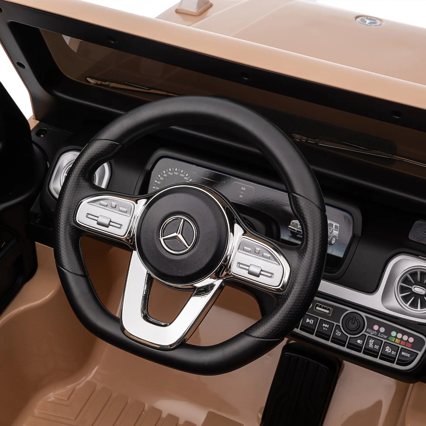 24V Benz G-Wagon Kids Electric Ride On SUV W/ Remote Control - Gold