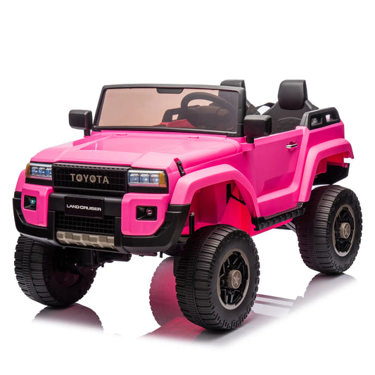 24V Classic Toyota Kids Electric Ride On SUV W/ Remote Control - Pink