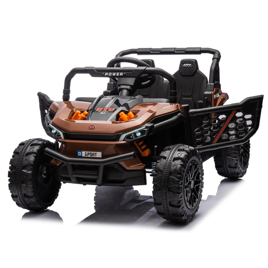 24V Cruiser Kids Electric Ride On UTV W/ Remote Control - Brown