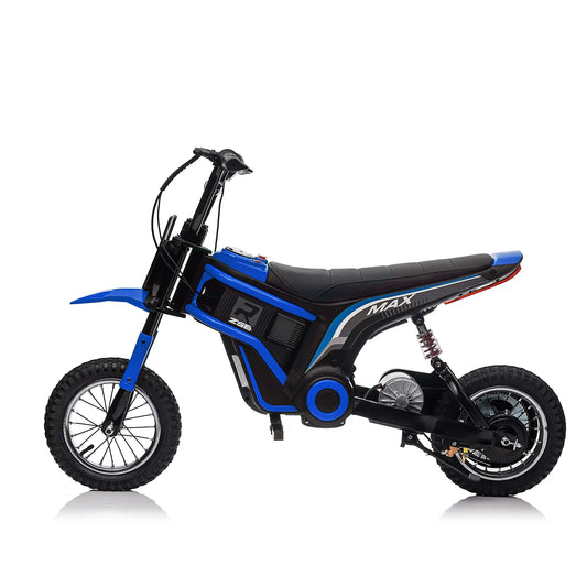24V Dirt Master Pro Kids Electric Ride On Bike - Blue