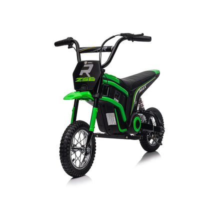 24V Dirt Master Pro Kids Electric Ride On Bike - Green