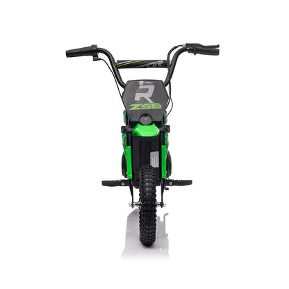 24V Dirt Master Pro Kids Electric Ride On Bike - Green