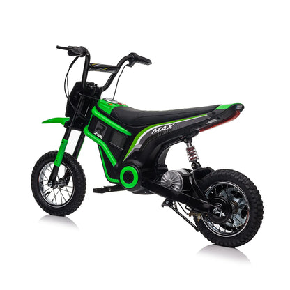24V Dirt Master Pro Kids Electric Ride On Bike - Green