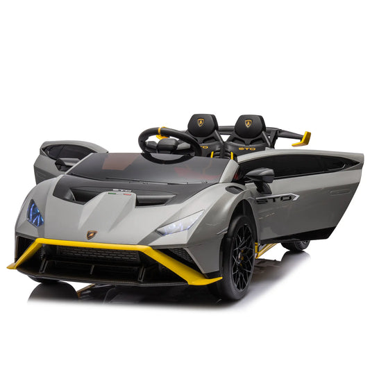 24V Lamborghini Drift Kids Electric Ride On Sport Car W/ Remote Control - Gray