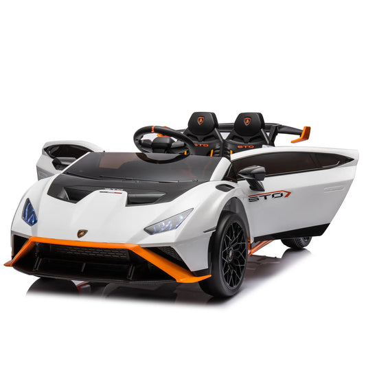 24V Lamborghini Drift Kids Electric Ride On Sport Car W/ Remote Control - White