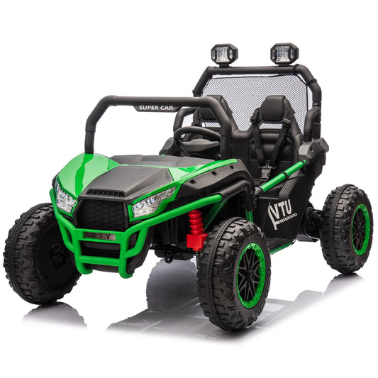 24V Rugged Kids Electric Ride On W/ Remote Control - Green
