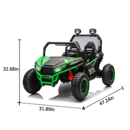 24V Rugged Kids Electric Ride On W/ Remote Control - Green