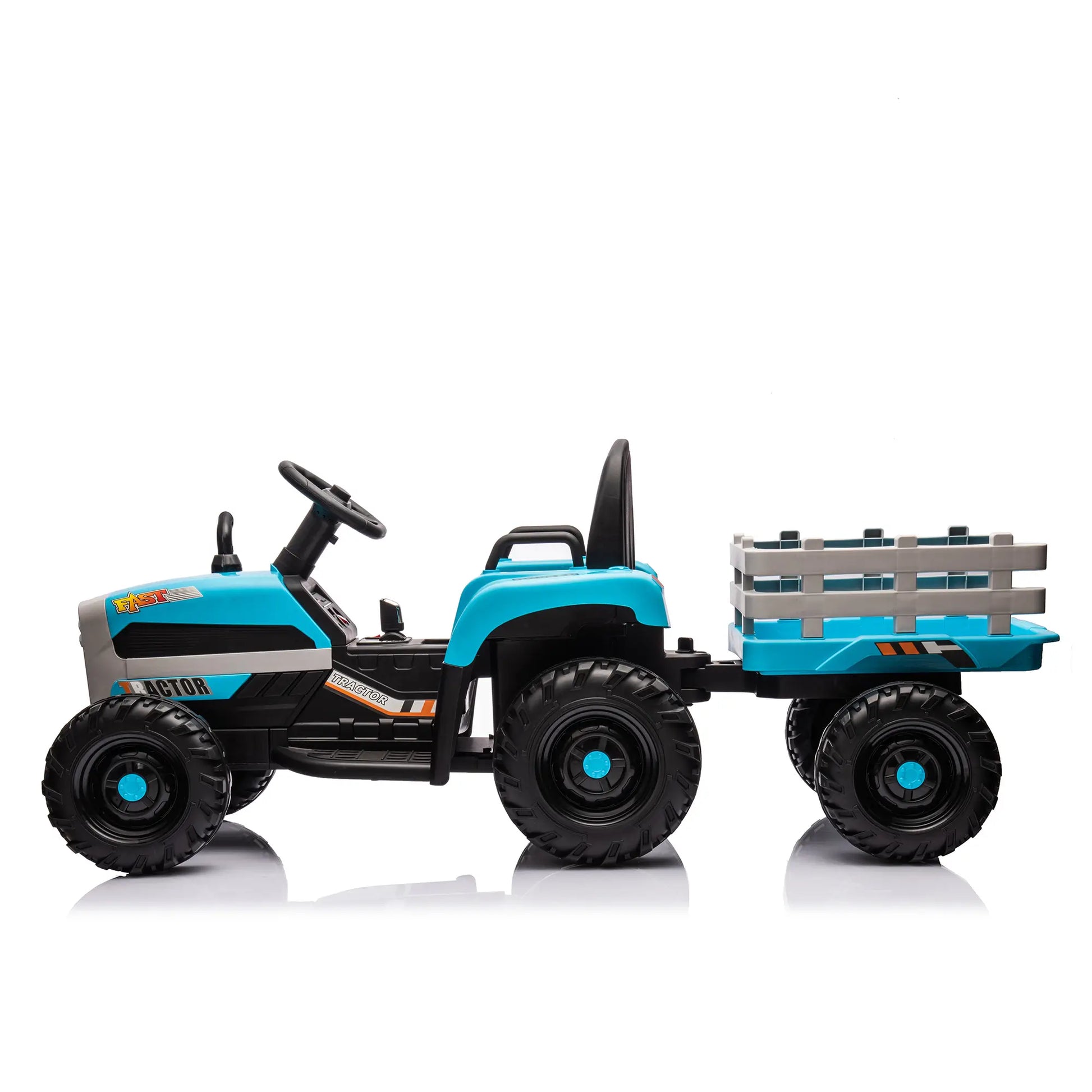 24V Tractor 2.0 Electric Ride On Tough Truck W/ Remote Control - Blue
