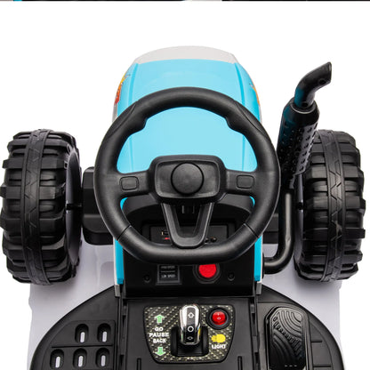 24V Tractor 2.0 Electric Ride On Tough Truck W/ Remote Control - Blue