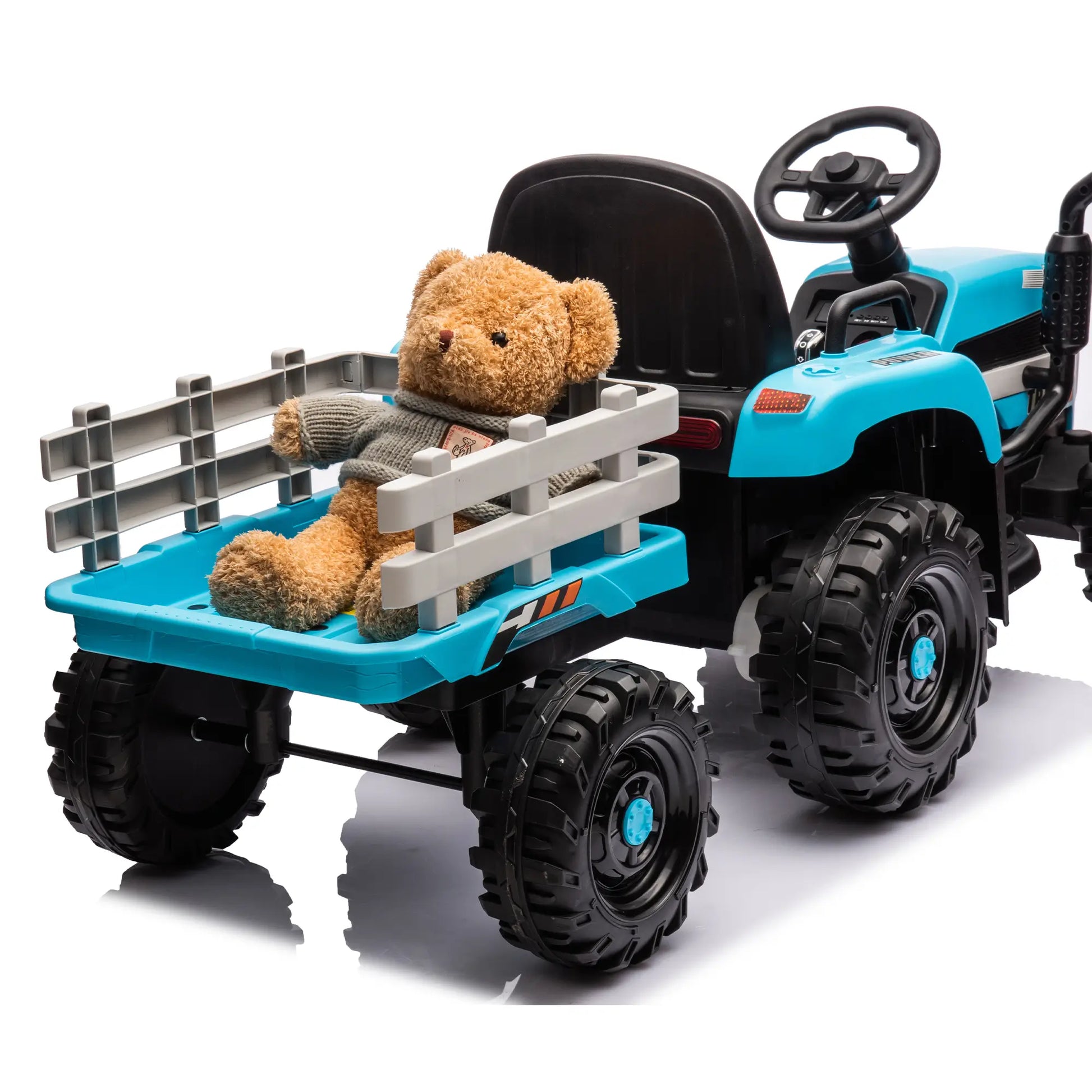 24V Tractor 2.0 Electric Ride On Tough Truck W/ Remote Control - Blue