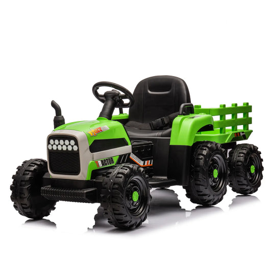 24V Tractor 2.0 Electric Ride On Tough Truck W/ Remote Control - Green