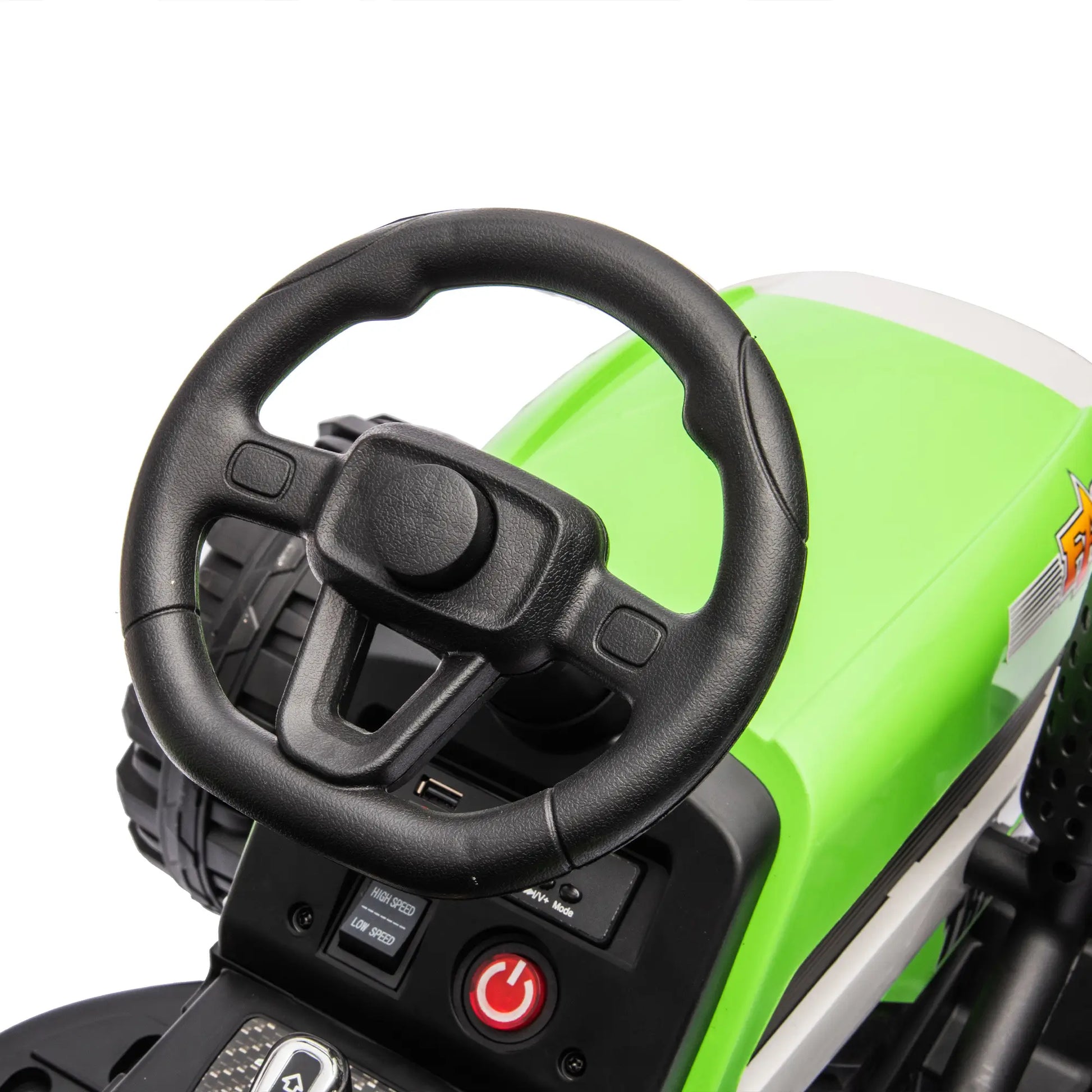 24V Tractor 2.0 Electric Ride On Tough Truck W/ Remote Control - Green