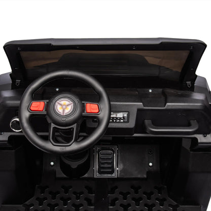 24V XXL Tough Truck Dump Bed Kids Electric Ride On UTV W/ RC - Black
