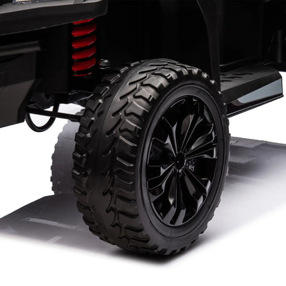 24V XXL Tough Truck Dump Bed Kids Electric Ride On UTV W/ RC - Black
